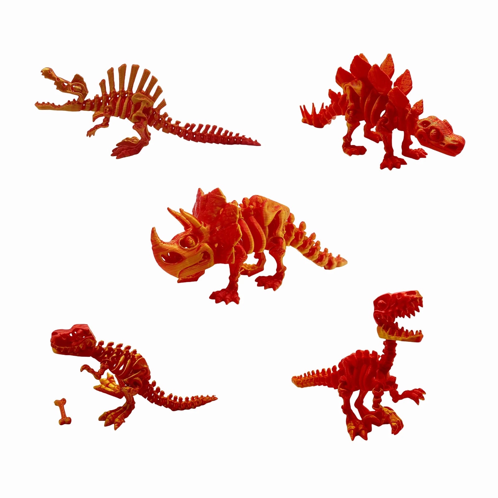 3D Printed Dinosaur 5-Piece Set,