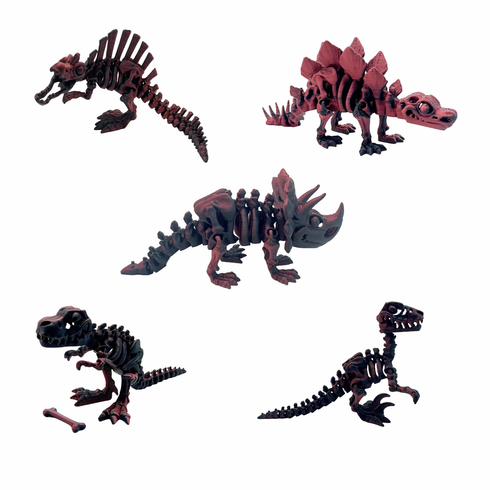 3D Printed Dinosaur 5-Piece Set,