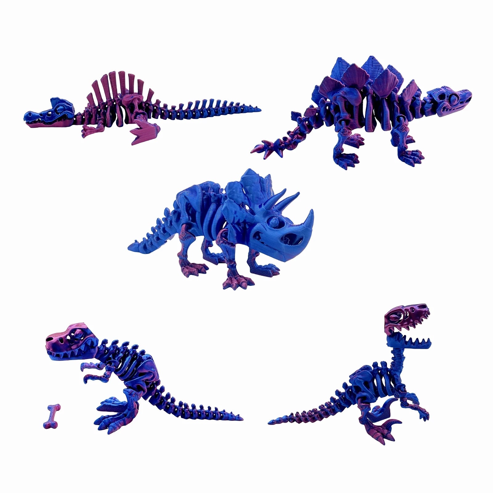 3D Printed Dinosaur 5-Piece Set,