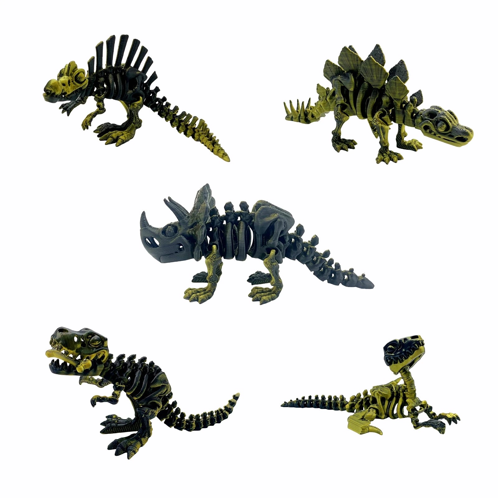 3D Printed Dinosaur 5-Piece Set,
