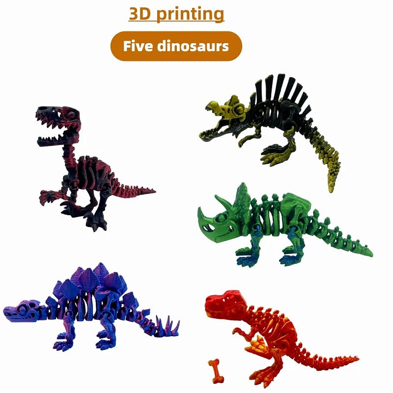 3D Printed Dinosaur 5-Piece Set,