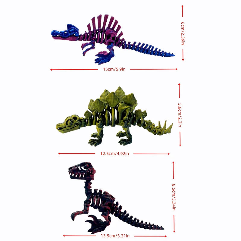 3D Printed Dinosaur 5-Piece Set,